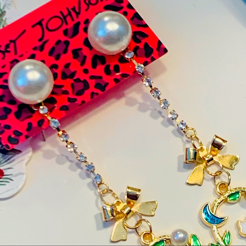 🌸 3/$30 🌸 Betsey Johnson Style - Night Sky Cat Earrings - Picture 5 of 7